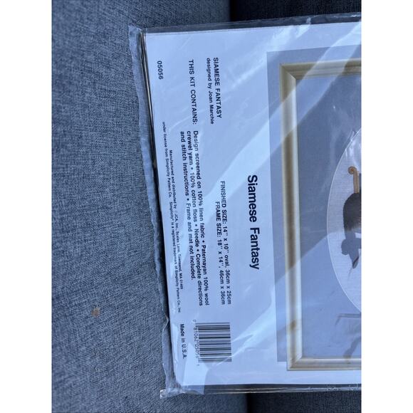 Simplicity Counted Cross Stitch Kit Siamese Fantasy #05056 by Joan Marchie Cat - Picture 3 of 6